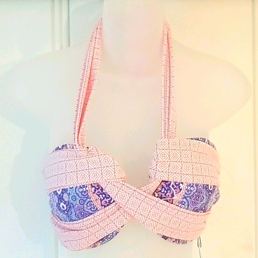Cabana Life halter bikini top L NWT